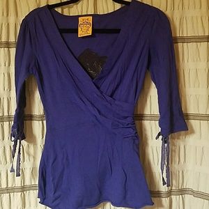 Free people purple lace back top XS